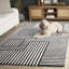 Elsbeth Geometric Hand Tufted Wool/Cotton Area Rug in Ivory/Black-122510004