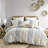 King/ King Printed Cotton Duvet Cover - Chenille , Geometric Patterns, No Chemicals With Multicolor, 4 Corner Ties, Warm And Soft Bedding-124438123-124438124