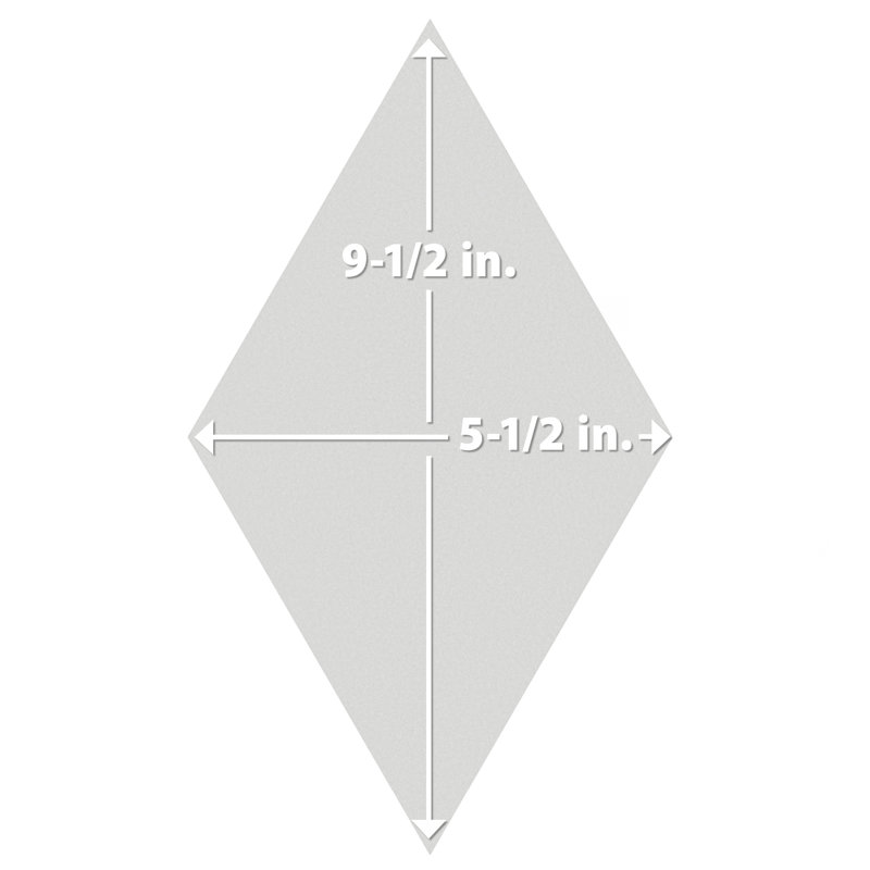 Rhombus Smooth 6" x 10" Porcelain Wall & Floor Tile, White
