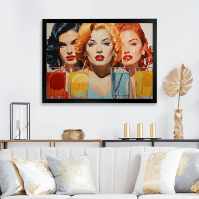Pop 1950's Cocktail Emotion I sur impression sur toile