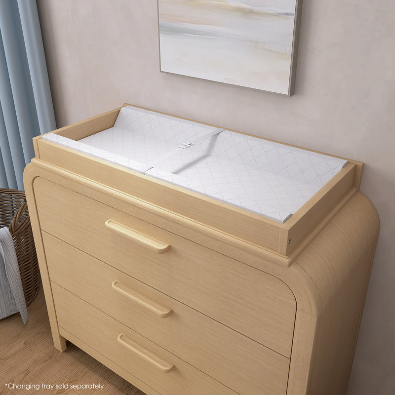 Commode 3 tiroirs Evolur Cove Commode de rangement moderne avec tiroirs spacieux
