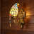 Tiffany Style Parrot Wall Sconce, 12.4" H Stained Glass Wall Light With 1 Light