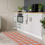 Tapis orange / blanc à carreaux-53650441