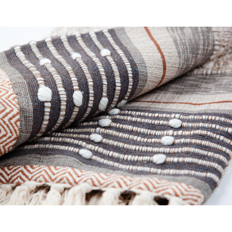TIBA Embroidered Throw Blanket