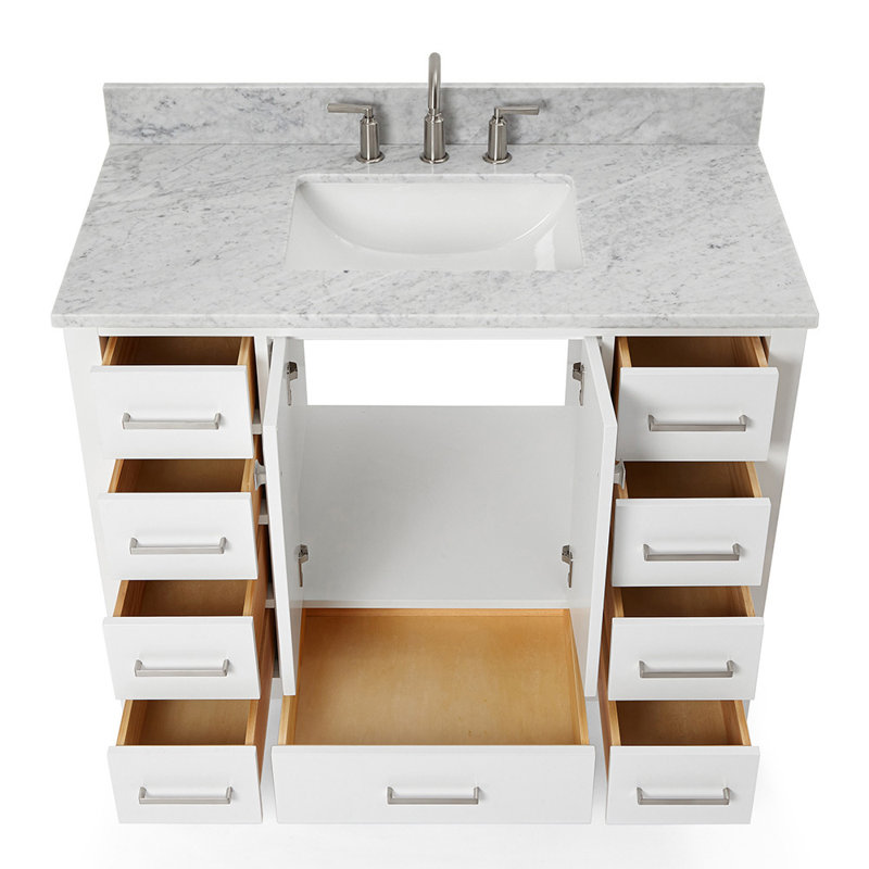 Ensemble de meuble-lavabo simple 43 po, Blanc