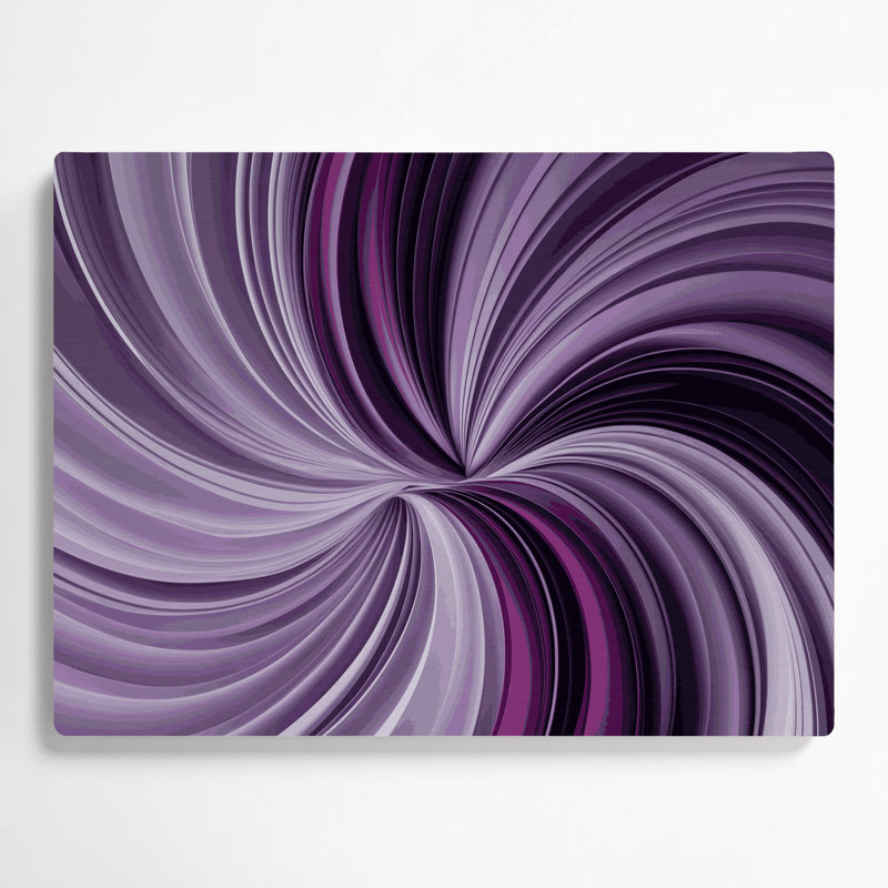 Gradient Abstract 35 Purple Metal Wall Art, 24" H x 36" W