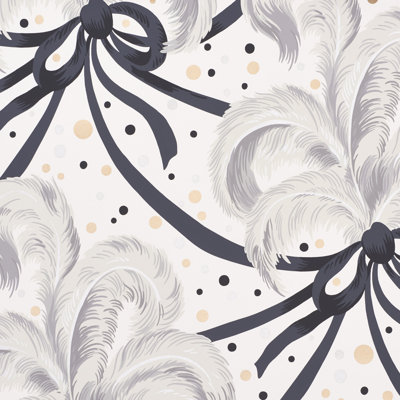 Papier peint Plumes et Rubans
