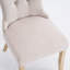 Chaise de salle à manger rembourrée avec bouton - dossier capitonné et pieds en bois (ensemble de 4)-1045778781-1044992289