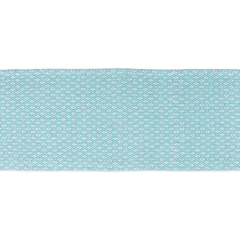 FRENCH BLUE MINI DIAMOND TABLE RUNNER 15X108, Aqua