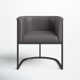 Virgil Faux Leather Upholstered Arm Chair