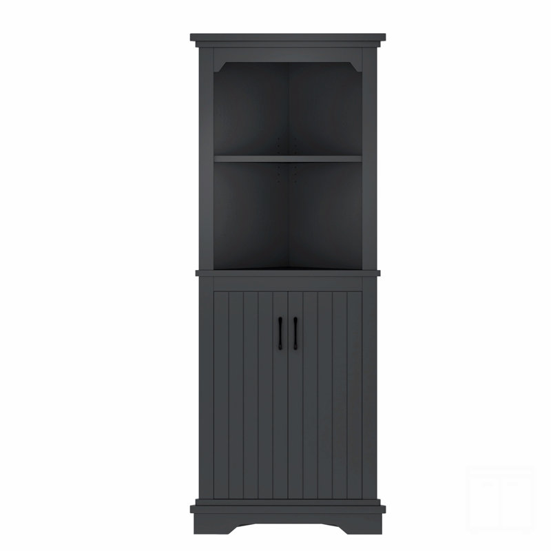 Grande armoire d'angle avec portes, Noir