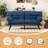 3-in-1 Convertible Futon Sofa Bed, Dual Armrest Styles, Heavy-Duty Compact Loveseat-1324285057