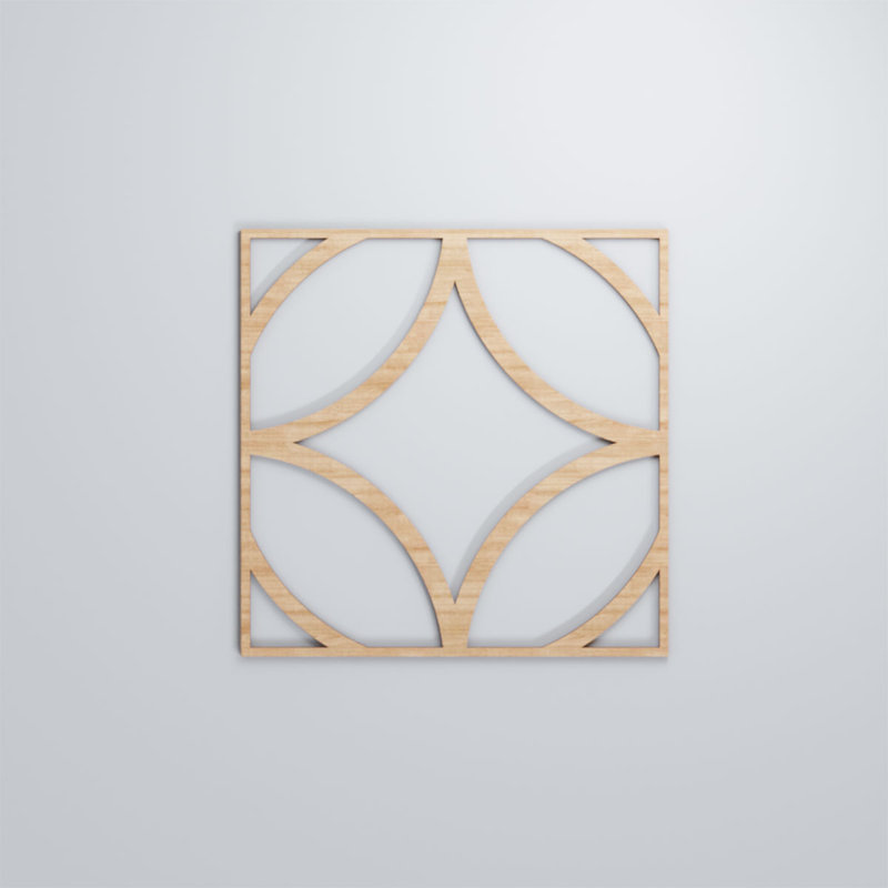 Panneaux muraux en bois Crosby, Aulne, H 23 3/8 po x l 23 3/8 po x P 3/8 po
