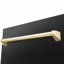 Porte d'entrée automatique pour lave-vaisselle ZLINE Autograph 18 po, 51dBa, panneau en acier noir, poignée dorée-69786741
