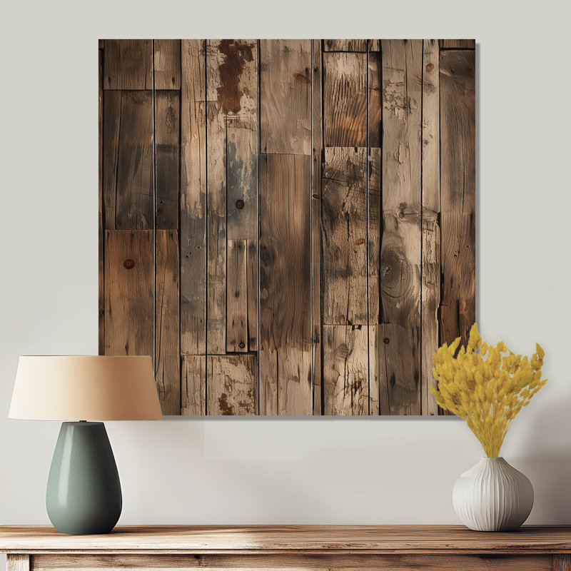 Gyslaine - Décoration murale abstraite en bois, H 30 po x l 30 po