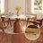 Danner Sintered Stone Top Round Pedestal Farmhouse Kitchen Dining Table-1831810481-1831810480