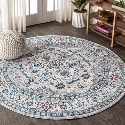 Tapis gris clair / bleu Lawrence Hill