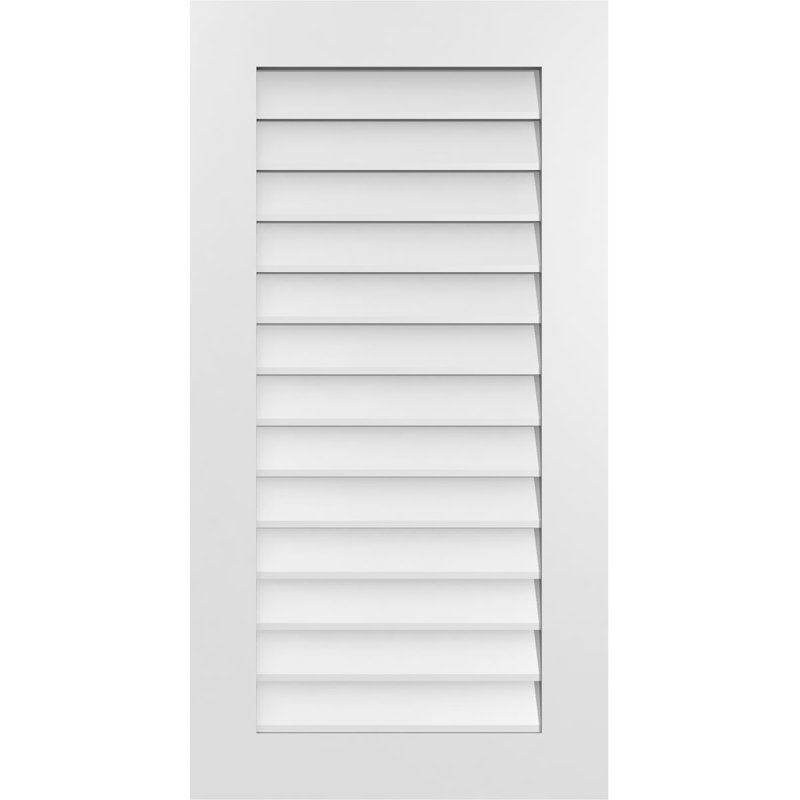 Vent à pignon rectangulaire en uréthane non-fonctionnel, H 42 po x l 22 po x P 1 po