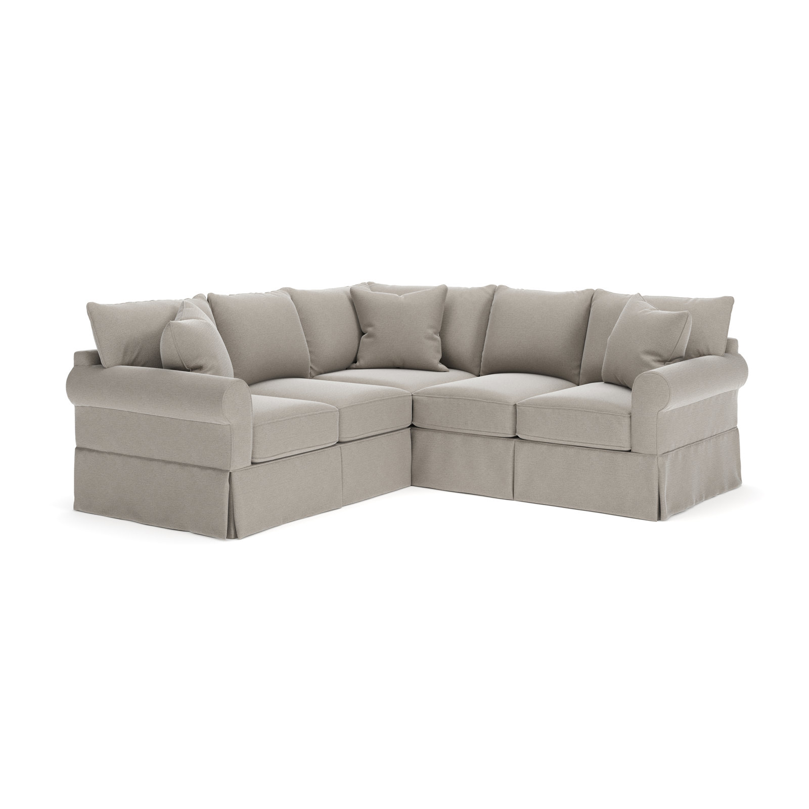 Amari Sectional, Right Hand Facing, Drusky Linen Sustain® Basketweave