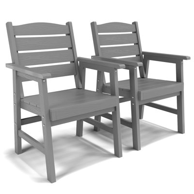 Ensemble de 2 chaises de salle à manger d'extérieur toutes saisons pour l'extérieur