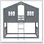 Twin Over Twin House Bunk Bed With Ladder, Wood Bed-1145207096