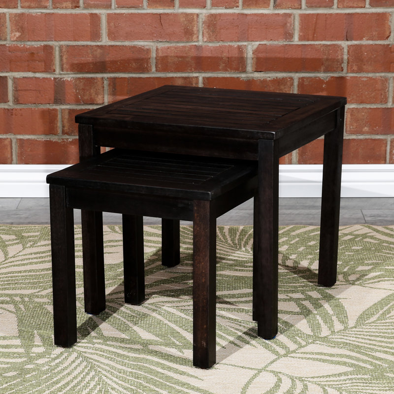 Tables gigognes en bois d'eucalyptus de 2