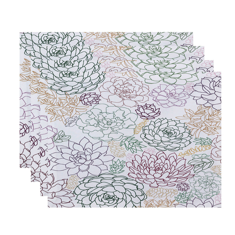 Ensemble de napperons 4 pièces Gorrell, Mauve