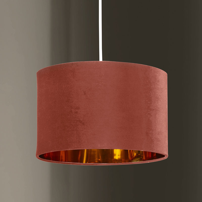 20cm H Polyester Drum Lamp Shade ( Uno ), Pink