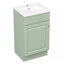 Meuble-lavabo 18 po avec lavabo, meuble-lavabo avec tablette de porte et tablette réglable, vert clair-128990475