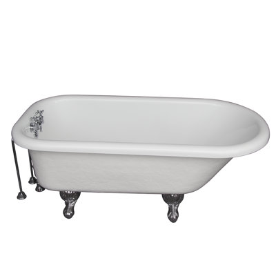 67 " L x 29.5 " W Freestanding and Mounting / Installation Required Soaking Acrylic Bathtub with Faucet