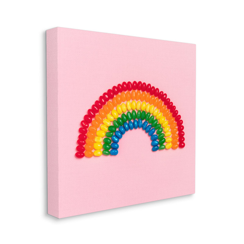 Ebern Designs Rainbow Shaped Candies Canvas Wall Art Design By LISH Creative, L 30 po x H 30 po