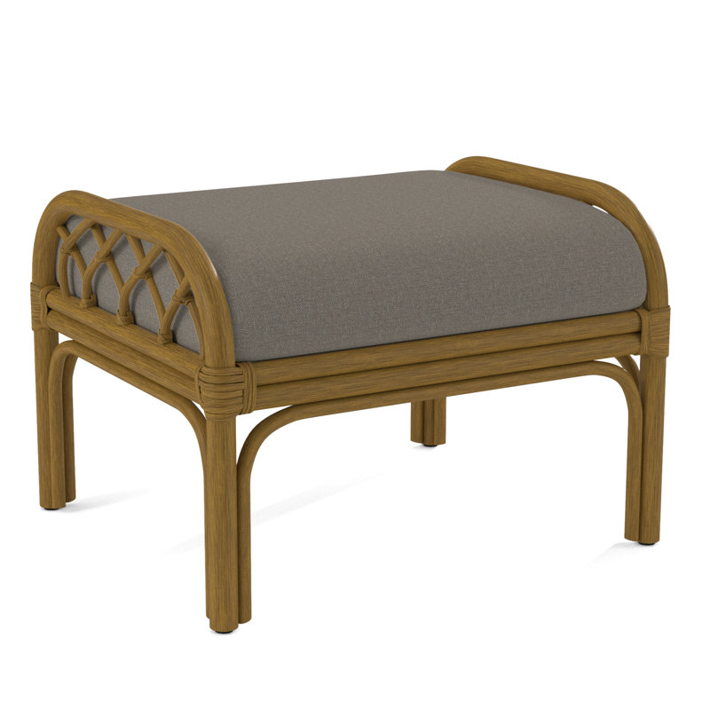 Repose-pieds rectangulaire Edgewater, Performance gris sucre; 0863-84, Noir antique