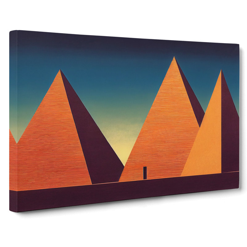 Attractive Pyramids - Wrapped Canvas, 35cm H x 50cm W x 3cm D