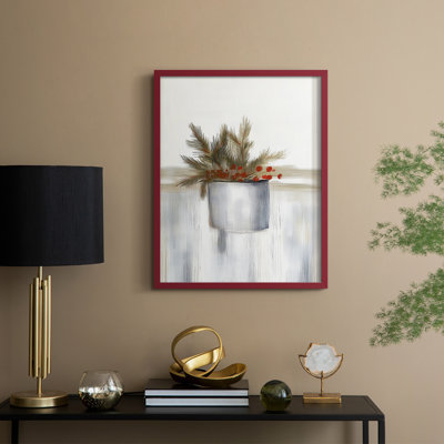 «Christmas Holiday Art CDXV», reproduction d'art encadrée - bois massif