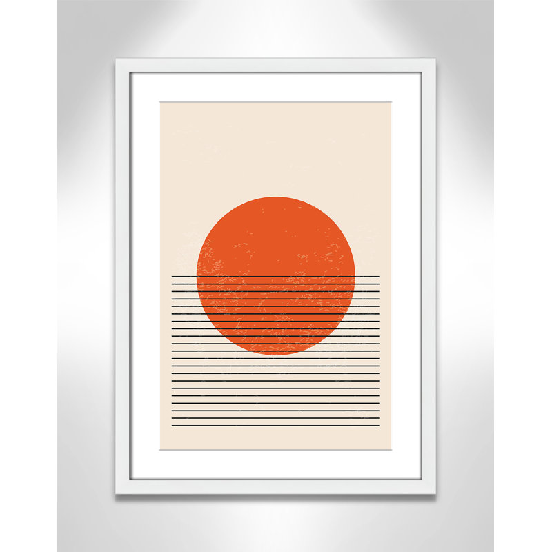 «Bright Minimal Series # 2» par Stanley, Blanc satiné, L 17 po x H 23 po, Matted Print