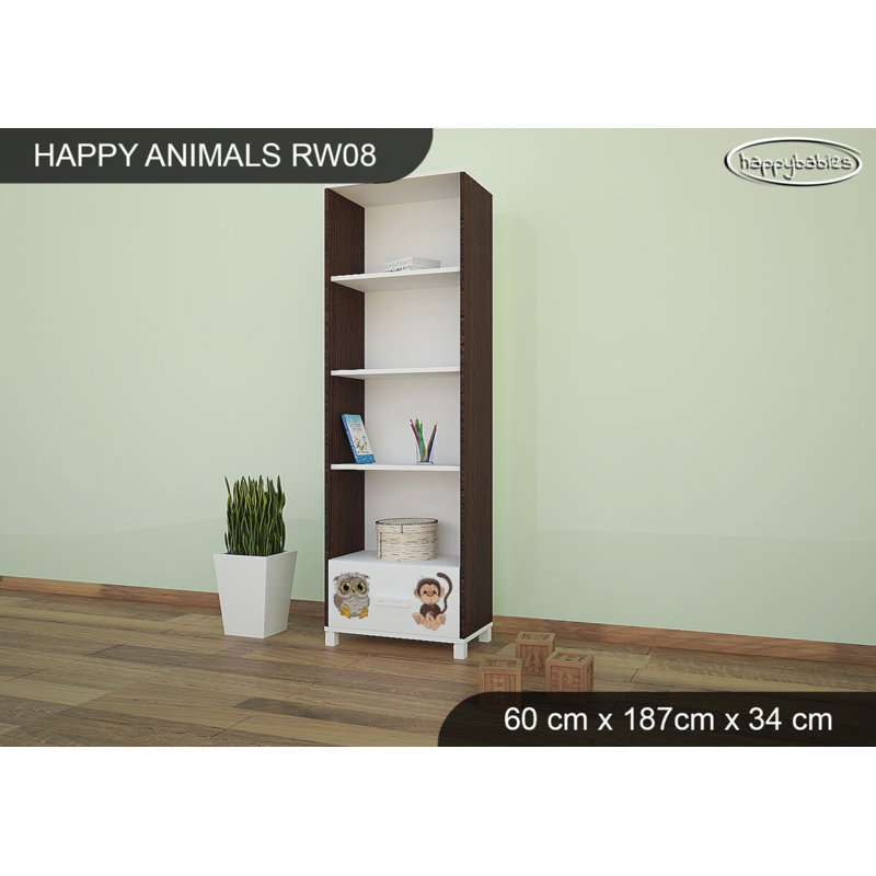 187cm H X 60cm W Cube Unit Kids Bookcase, Wenge Chestnut