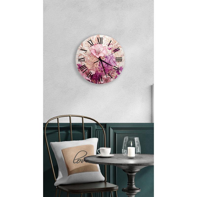 Horloge murale abstraite silencieuse, Noir