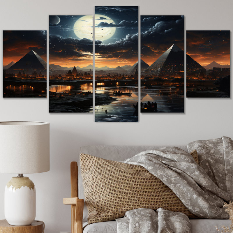 Égypte, pyramide céleste du ciel, 5 pièces