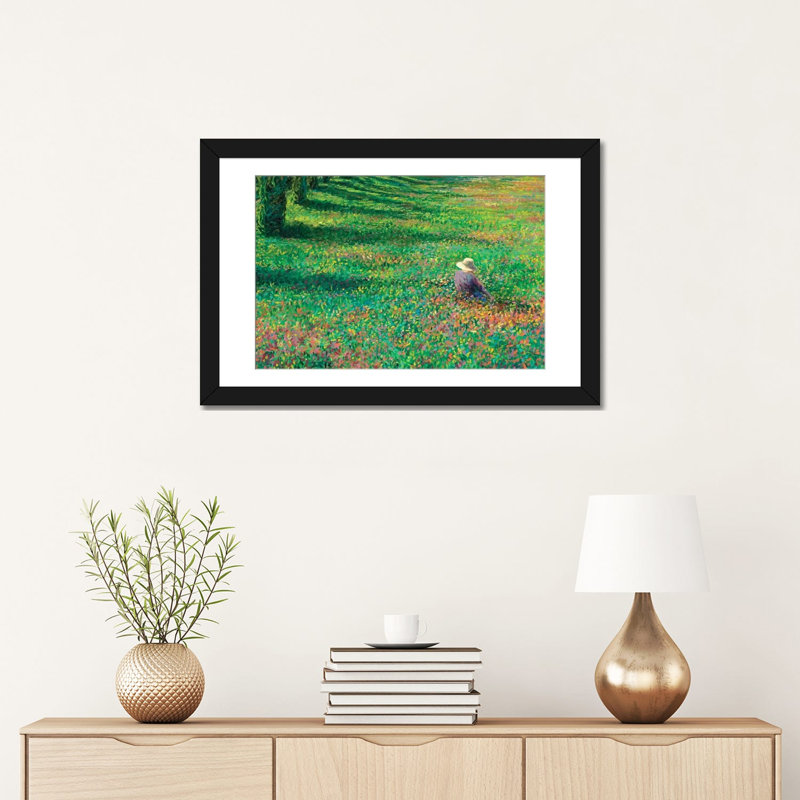 Iris Scott - The Home Place, reproduction d'art sur toile tendue, H 24 po x l 32 po x P 1 po, Papier d'art encadré noir