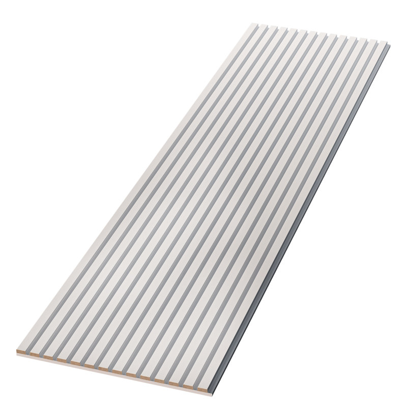  Acoustic Wood Wall Paneling, Decorative Soundproof Panels for Walls and Ceilings, 3D Slat Wood Wall Panels, White/Black