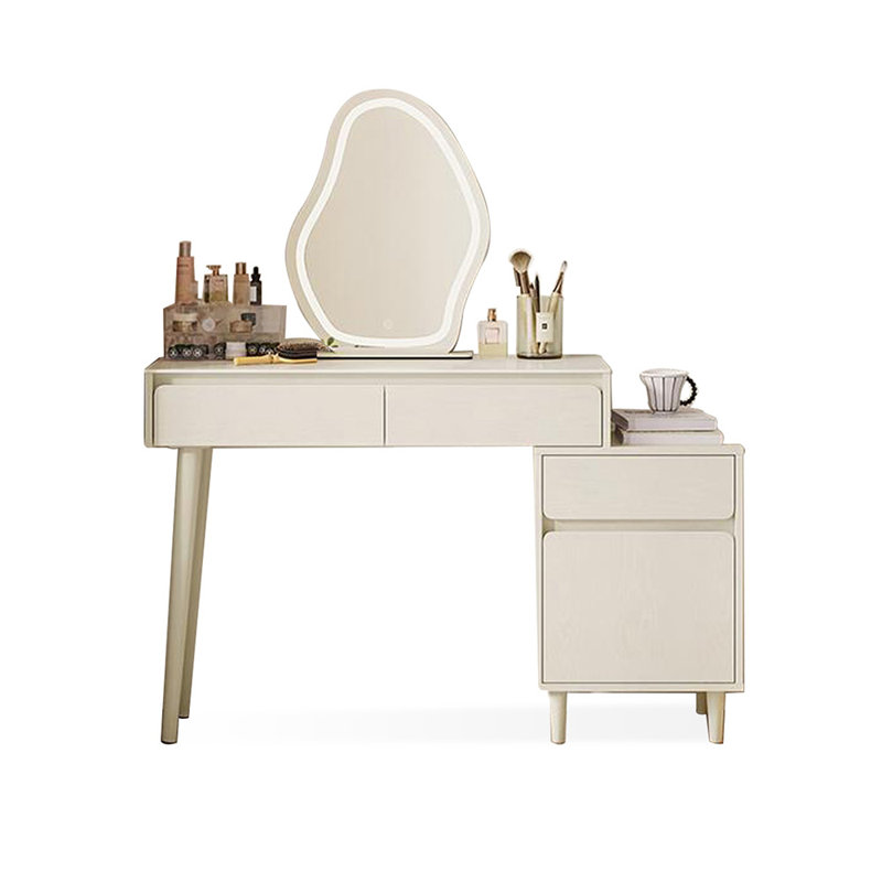 Coiffeuse avec miroir lumineux, 3 tiroirs