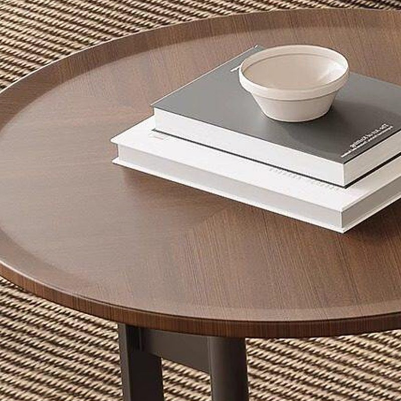 Ensemble de tables basses rondes en pierre frittée, H 15,75 po x l 55,12 po x P 35,43 po