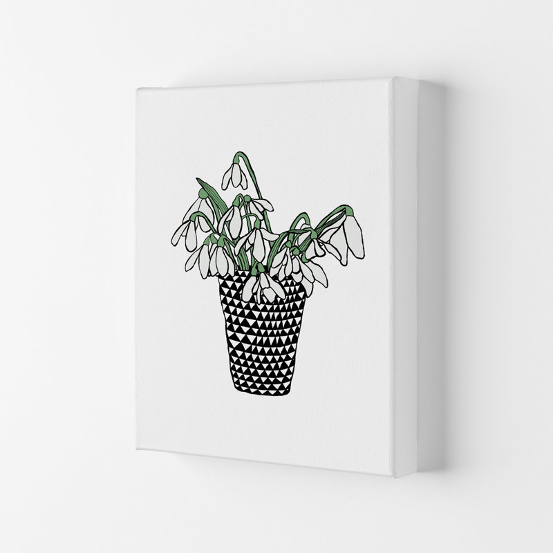 Snowdrops 1 Piece Wrapped Canvas Wall Art, 59.4cm H x 42cm W x 4cm D