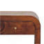 Table basse en bois Darcy, 2 tiroirs, châtaignier, brun foncé