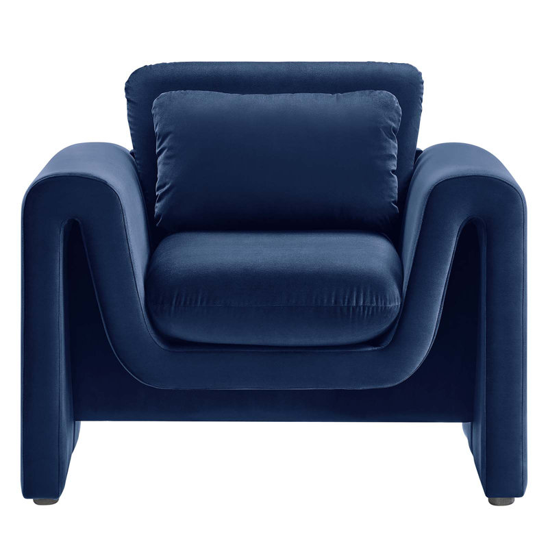 Modway Waverly Armchair, Midnight Blue
