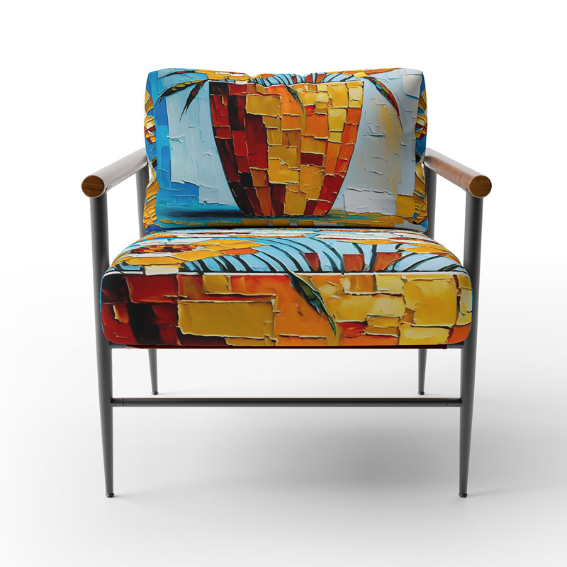 Nature morte fleurs blanches sur fond bleu II - fauteuil rembourré de style campagnard, fauteuil d'appoint rustique floral