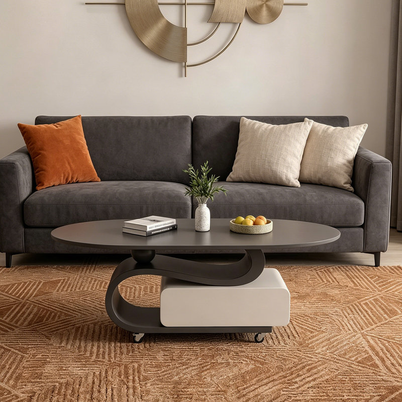 Table basse Minimalisme, 17.71" H x 47.24" W x 23.62" D