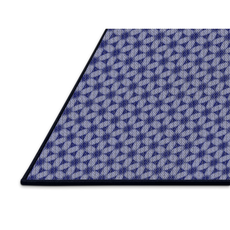 Tapis de zone bleue à motifs, Rectangle 3 pi x 5 pi
