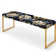 Upholstered Gold Bench