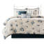 Édredon en coton grand - bleu avec détails de broderie de 270G / m2-120478298